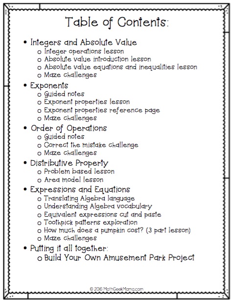 This huge lesson bundle is jam-packed full of resources for the Algebra classroom! This is the perfect supplement to your curriculum and includes inquiry based lessons, fun practice pages and an extensive real world project to put their skills to use!
