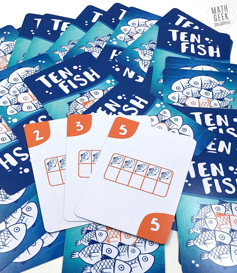Looking for a fun and easy to learn math card game? The game 'Ten Fish,' a fun ten frames game, is easy to learn and suitable for your youngest learners, but can also challenge and engage older kids. Learn the benefits of playing with ten frames and how to play this fun game!