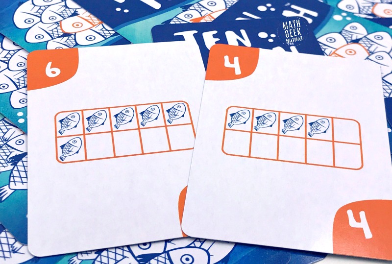 Looking for a fun and easy to learn math card game? The game 'Ten Fish,' a fun ten frames game, is easy to learn and suitable for your youngest learners, but can also challenge and engage older kids. Learn the benefits of playing with ten frames and how to play this fun game!