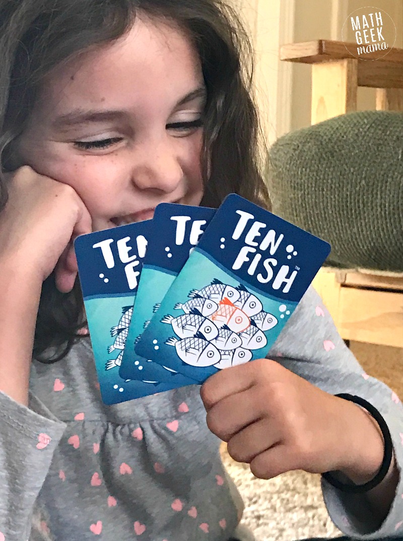 Looking for a fun and easy to learn math card game? The game 'Ten Fish,' a fun ten frames game, is easy to learn and suitable for your youngest learners, but can also challenge and engage older kids. Learn the benefits of playing with ten frames and how to play this fun game!