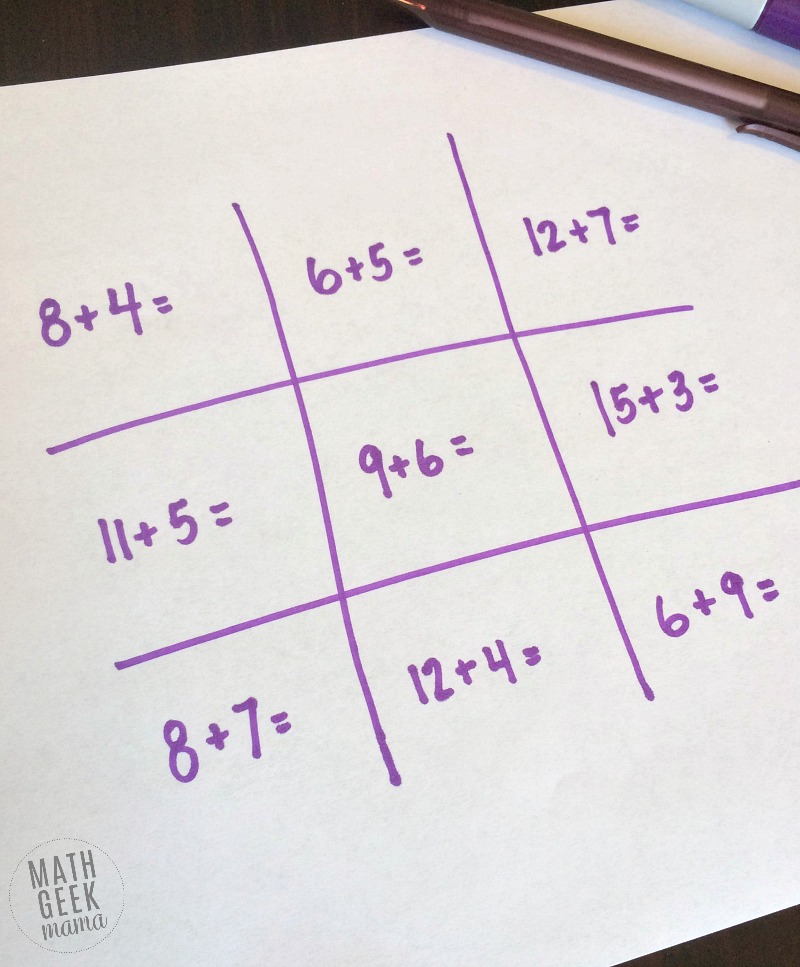 Need a fun and super simple way to practice math facts with your child? This game is easy to set up and can be played with any math skill you need to work on! This is a great way to squeeze in some some math review in a fun way. Plus, it's a game your kids are already familiar with!