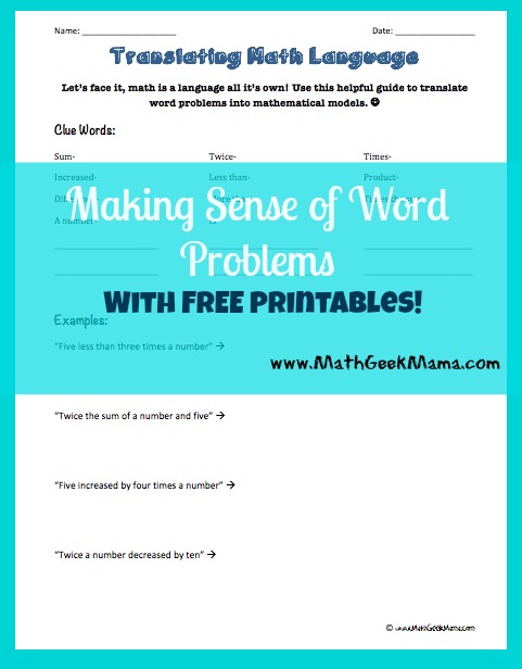 Help Kids Make Sense of Algebra Vocabulary: FREE Guided Notes