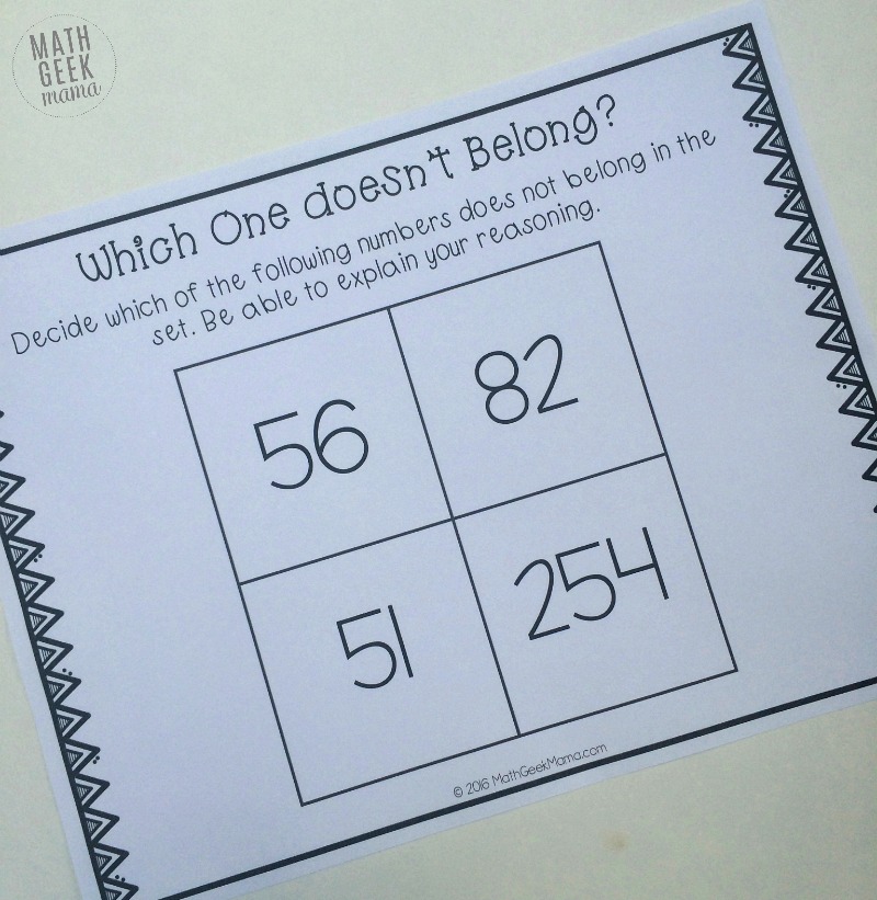 This unique math challenge will get kids of all ages thinking! There isn't just one right answer, so use these math sets to encourage math talks and spark a likely debate!