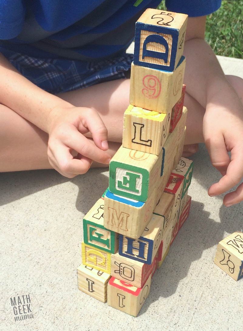 This easy subtraction game is sure to be a hit with your kids! Who doesn't love building a tower and knocking it down? Use this fun activity to model subtraction and practice writing equations. (Printable recording page included)