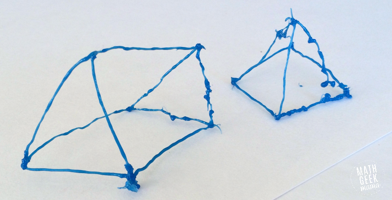 Learning about 3D shapes with Atmosflare 3D pen is such a fun and hands on way to learn about shapes and see how all the sides fit together! Plus you have the finished product to admire!