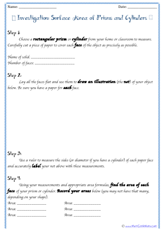 This fun, hands-on math lesson helps kids see and understand surface area in a way that is intuitive and conceptual, rather than by memorizing formulas! Grab your free lesson at MathGeekMama.com!